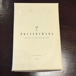 Pottery Barn Purple Cocktail Picks Set